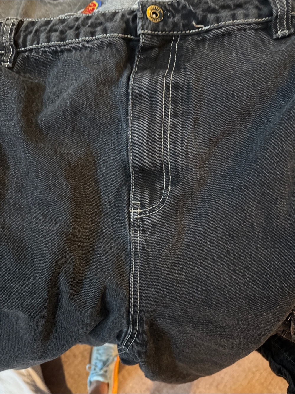 Empyre Black Cargo Shorts with Contrast Stitching